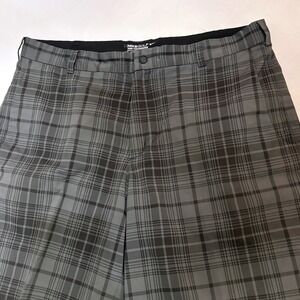 Nike Golf Shorts Mens 36 Grey Plaid Dri-FIT Tour Performance 509182-010